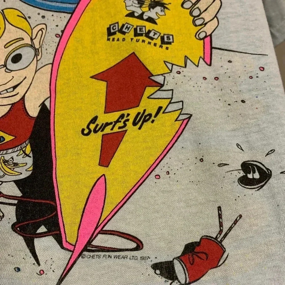 Vtg 1987’ Chet’s Surf’s Up Single Stitch T-Shirt - Picture 7 of 12